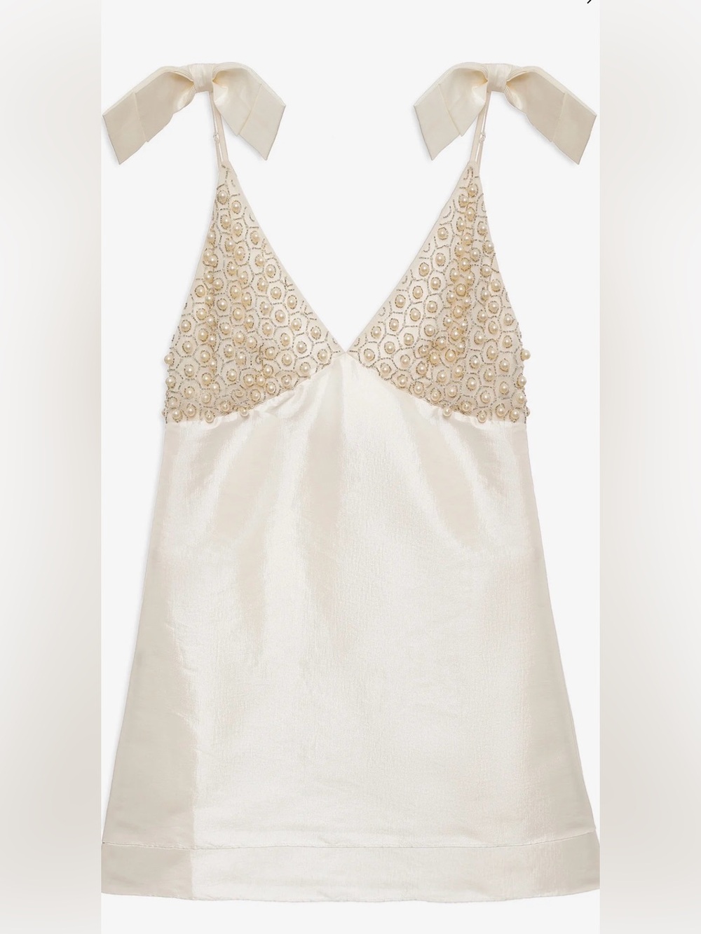 For Love And Lemons Pearly Bow Mini Dress - Picture 4 of 14